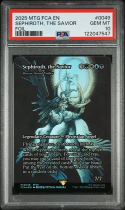 PSA 10 Magic the Gathering Sephiroth, the Savior Showcase Foil Final Fantasy - Image 1