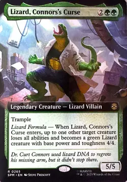 Lizard, Connors's Curse (Extended Art) Non- Foil R Marvel's Spider-Man 265 NM - Image 1