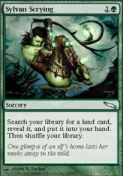 1x Sylvan Scrying Light Play, English Mirrodin MTG Magic - Image 1