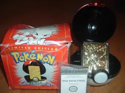 23K Pokemon Mewtwo Gold Plated Trading Card With Red Box Burger King - Image 1