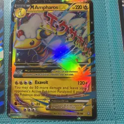 Pokemon TCG M Ampharos EX 28/98 XY Ancient Origins Card - Image 1