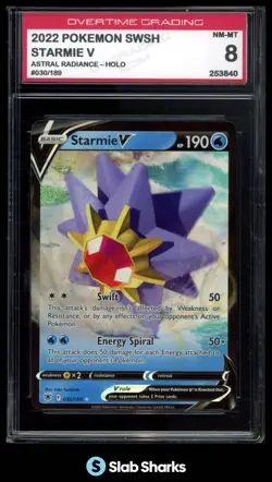 2022 POKEMON SWORD & SHIELD ASTRAL RADIANCE #030/189 STARMIE V HOLO OT 8 - Image 1