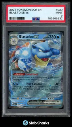 2024 POKEMON SV STELLAR CROWN - SCR EN #030/142 BLASTOISE EX PSA 9 - Image 1