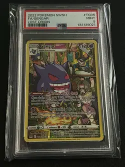 2022 POKEMON SWORD & SHIELD LOST ORIGIN #TG06 FULL ART/GENGAR PSA 9 - Image 1