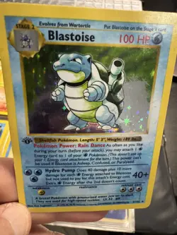 Pokemon Blastoise 1st Edition Holo - Base Set - 2/102 - WOTC - Heavy Play - Image 2