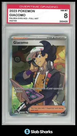 2023 POKEMON SCARLET & VIOLET PALDEA EVOLVED FULL ART #252/193 GIACOMO OT 8 - Image 1