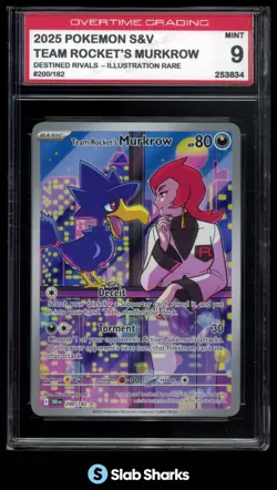 2025 POKEMON SV DESTINED RIVALS - DRI EN #200/182 TEAM ROCKET'S MURKROW IR OT 9 - Image 1