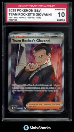 2025 POKEMON SV DESTINED RIVALS - DRI EN #225/182 TEAM ROCKET'S GIOVANNI OT 10 - Image 1