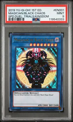 2019 YU-GI-OH! SPEED DUEL: TRIALS OF THE KINGDOM MAGICIAN OF BLACK CHAOS PSA 9 - Image 3