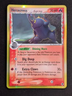 Heracross - 3/101 - Ex Dragon Frontiers Holo Rare Pokemon Card - NM - Image 1