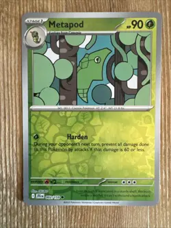 Metapod - 002/159 - 2025 Reverse Holo Journey Together Pokemon Card NM - Image 1
