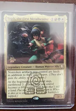 Toph, The First Metalbender Pre-Release Promo Foil Near Mint MTG ATLA - Image 1