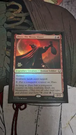 Foil Prerelease MTG Avatar R Zhao, the Moon Slayer prerelease #0162 NM - Image 1
