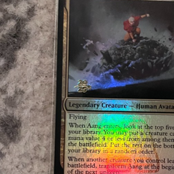 MTG TLA Aang, at the Crossroads #203 NM Rare Foil PROMO 2025 Stamped - Image 2