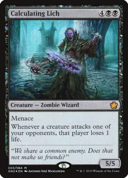 Calculating Lich 3 NM Foil Magic Game Night 2019 MTG EN - Image 1