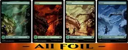 4x (1/ea) - FOREST - (4 seasons) - FOIL FULL ART - Bloomburrow - NM MTG - Image 1