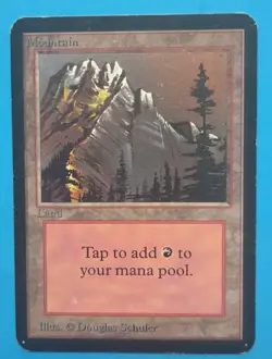 Magic the Gathering MTG ALPHA MOUNTAIN (A) MP 1993 Old School Vintage!! - Image 1
