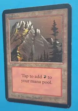 Magic the Gathering MTG ALPHA MOUNTAIN (A) MP 1993 Old School Vintage!! - Image 2