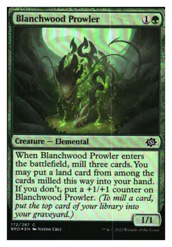 Blanchwood Prowler (foil) The Brothers' War MTG - NM+ Mythic Relics - Image 1