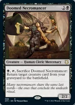 Doomed Necromancer [Dungeons & Dragons: Adventures in the Forgotten Magic MTG - Image 1