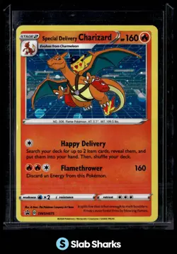 2019 POKEMON SWORD & SHIELD BLACK STAR PROMOS SPECIAL DELIVERY CHARIZARD HOLO - Image 1