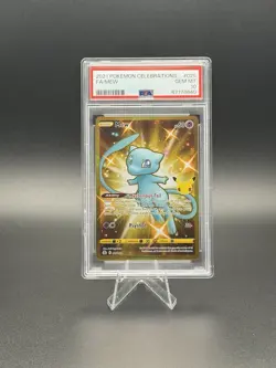2021 POKEMON CELEBRATIONS #025 Gem Mint FULL ART FA MEW PSA 10 - Image 1