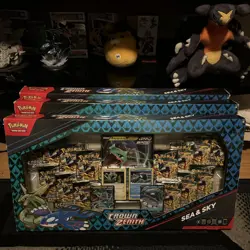 Pokemon TCG Crown Zenith Sea and Sky Premium Box Set Lot of 3 (Damaged) - Image 1