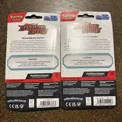 Pokemon TCG Destined Rivals Blister Pack Eevee & Zarude - Lot Of 2 - Image 2
