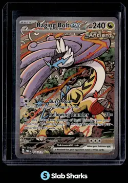 2025 POKEMON SV PRISMATIC EVOLUTIONS - PRE EN #166/131 RAGING BOLT EX - Image 1