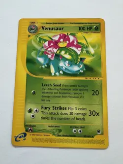 Pokemon TCG Venusaur Card 67/165 Expedition Base Set Regular Rare - Image 1