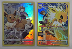 Pokemon TCG Sword and Shield Brilliant Stars. Eevee TG04 and Vaporeon TG11. NM. - Image 1