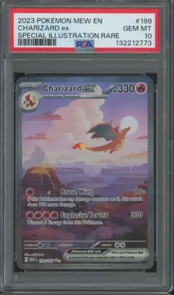 2023 Pokemon MEW EN Special Illustration Rare #199 Charizard ex Gem Mint PSA 10 - Image 1