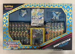 2023 POKEMON CROWN ZENITH SHINY ZACIAN PREMIUM FIGURE COLLECTION SEALED A - Image 1