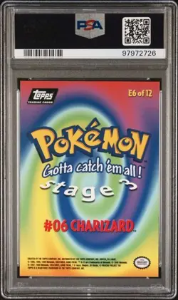 PSA 9 Charizard Movie Edition 1999 Topps Pokemon #E6 Of 12 Black Label - Image 2