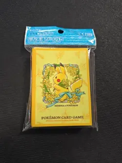 Pokemon Center Japan Exclusive - Pikachu Mimosa e Pokemon Card Sleeves 64 Count - Image 1