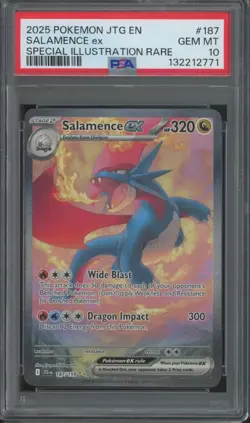 2025 Pokemon Journey Together #187 Salamanca ex Gem Mint PSA 10 - Image 1