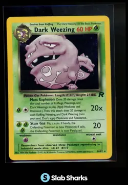 2000 POKEMON TEAM ROCKET #14/82 DARK WEEZING HOLO - Image 1