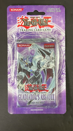 Yu-Gi-Oh Gladiator's Assault 1st Edition Factory Sealed Blister Booster Pack - Image 2