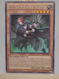 Yu-Gi-Oh! TCG Subterror Nemesis Warrior The Dark Illusion TDIL-EN082 1st Edition - Image 1