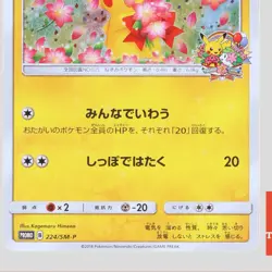 Pokemon Card Pikachu 224/SM-P Pokemon 20th Center Promo Japanese(B rank) - Image 3