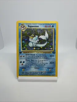 Vaporeon - 12/64 - 1st Edition Holo Rare Pokemon Card - Jungle 1999 WotC Vintage - Image 1