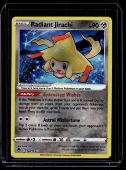 Radiant Jirachi SWSH12: Silver Tempest Card #120/195 - Image 1