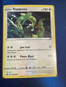 Pokemon TCG Rayquaza SWSH029 Black Star Promo Holo Card M/Nm Condition - Image 1