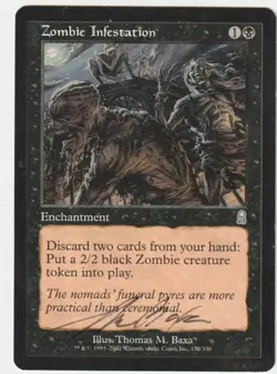Odyssey MTG Zombie Infestation Signed by Thomas M. Baxa - Image 1