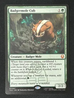 MTG Badgermole Cub Avatar The Last Airbender #0167 Mythic Magic The Gathering - Image 1