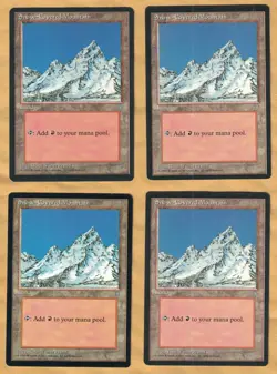 4x Snow-Covered Mountain (Ice Age, English, 1995) MTG 4 LP - Image 1