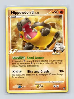 Pokemon TCG Hippowdon E4 42/111 Rising Rivals Normal LP - Image 1