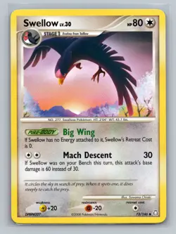 Pokemon TCG Swellow 73/146 Legends Awakened Normal MP - Image 1