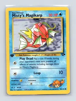 Pokemon TCG Misty's Magikarp 088/132 Gym Challenge 1st Edition MP - Image 1