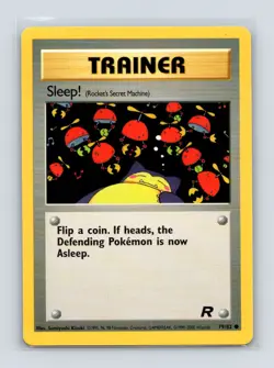 Pokemon TCG Sleep! (Rocket's Secret Machine) 79/82 Team Rocket Unlimited LP - Image 1